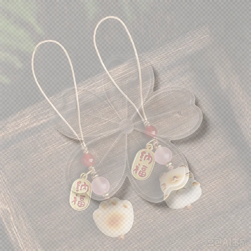 DIY Decoration Cat Paw Phone Strap Anti-lost Hang Ornament Pendant Girl Women Keychain Hanging Lucky Cat Charm Lanyard