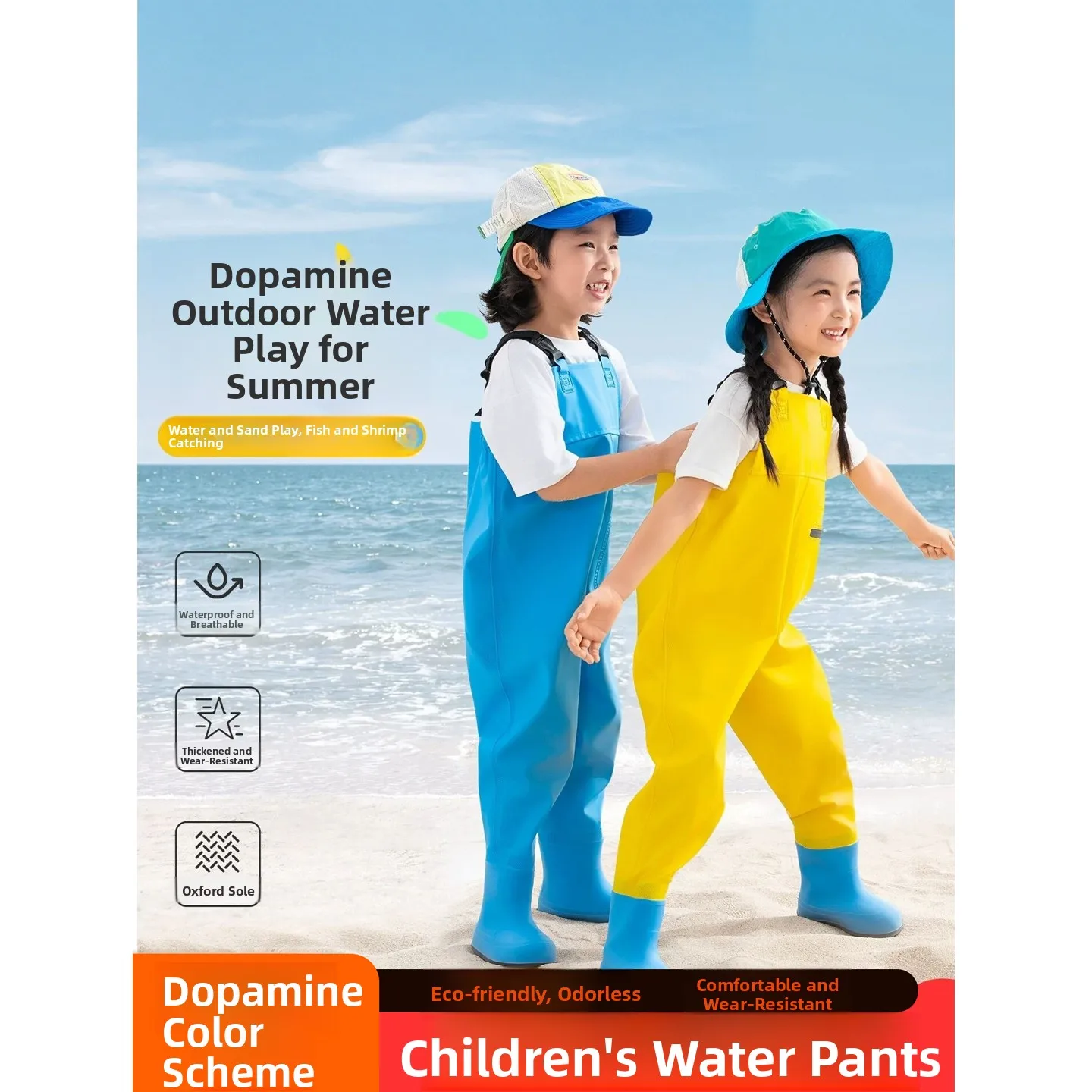children's-one-piece-suit-for-playing-in-water-sea-fishing-gear-waterproof-overalls-nursery-kids-outdoor-activities