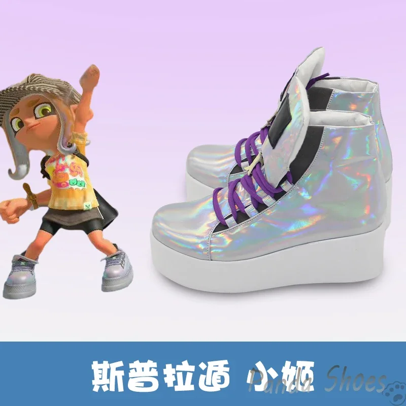 Juego Splatoon Hime zapatos de Cosplay Anime Cos Comic Cosplay disfraz Prop zapatos para fiesta de Halloween Con