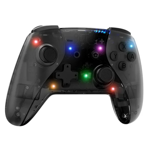 Imagen 2 del producto LinYuvo-mando inalámbrico para Switch/Lite/OLED, giroscopio incorporado de 6 ejes, doble vibración, luces LED y Turbo, Joystick de Metal KS36