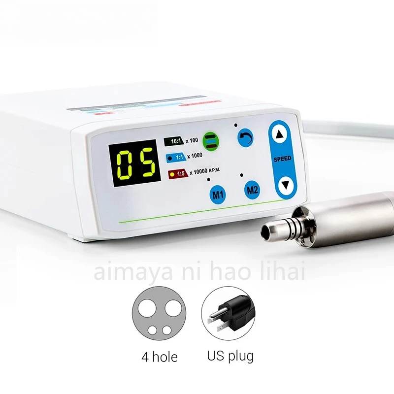 Hot Sale Dental Brushless Micromotor LED Lab Electric Motor for 4 Hole Contra Angle Low Speed Handpiece