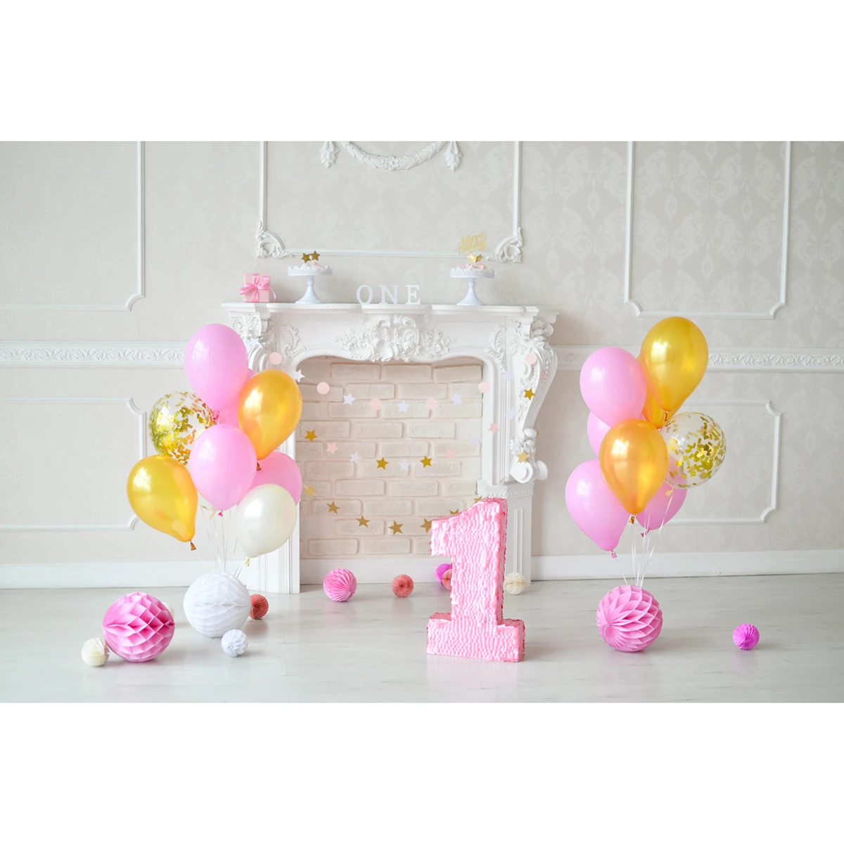 

1st Birthday Photo Backdrop Cloth Durable Seamless Wrinkle Photography Background Props Long Term Use