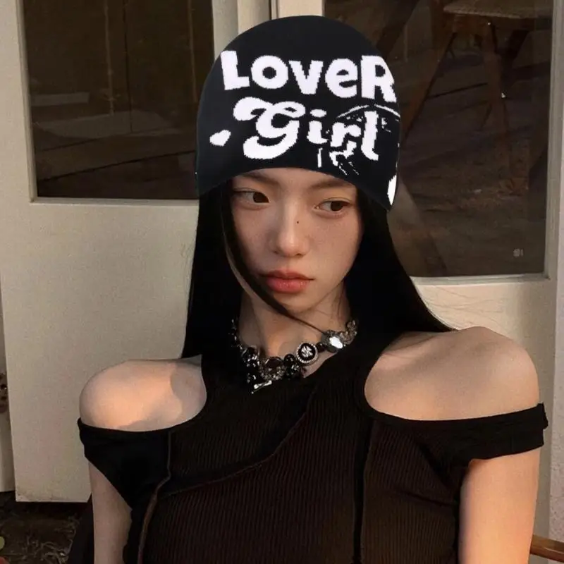 652F Unique Knit Hat Unisex Winter Hat Pullover Casual Streetwear Photo Props Women Men Breathable Knit Hat