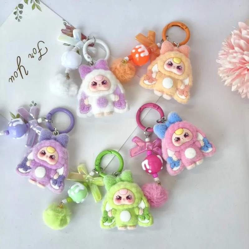 New 10 Pcs Mixed Baby Three Keychain Pendant Flocking Doll Keai Bags Hang Ornaments Student Gifts