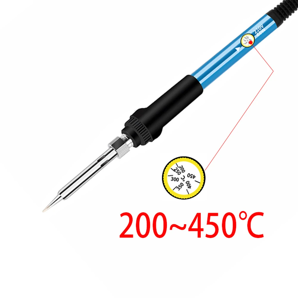 Mini Soldering Iron Adjustable Temperature Electric Solder Iron Rework Station Mini Handle Heat Pencil Welding Repair Tools 60W