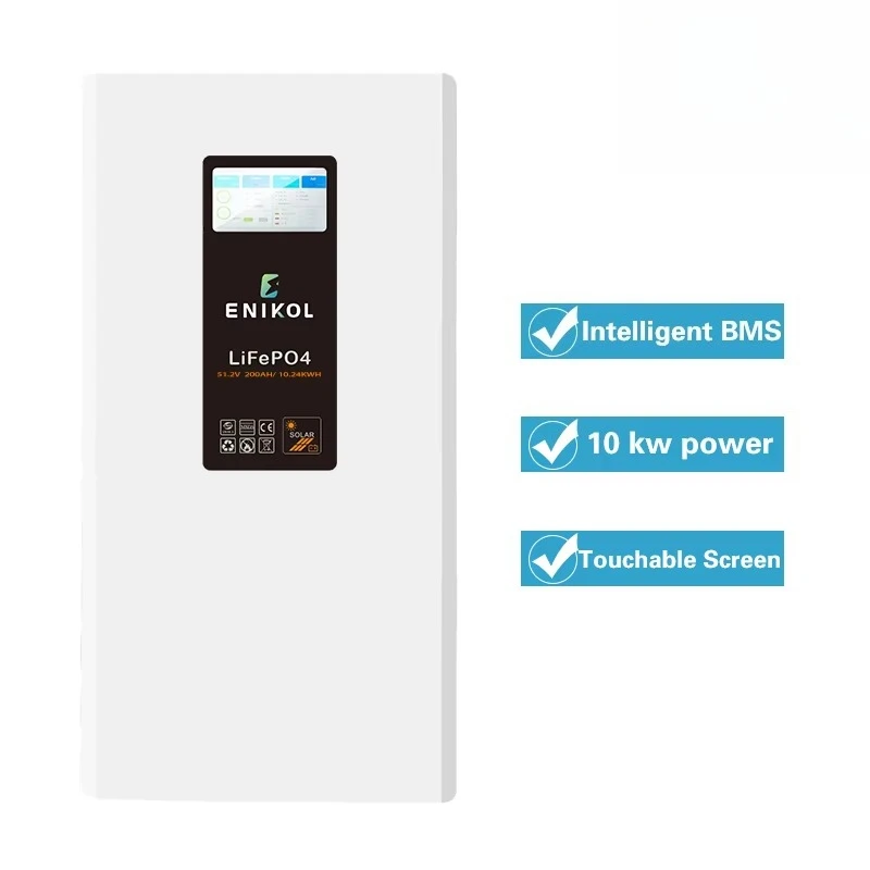 

7-Inch Touchable Screen Power Wall 48v 200ah Black Acrylic Sheet Lithium Battery Lifepo4