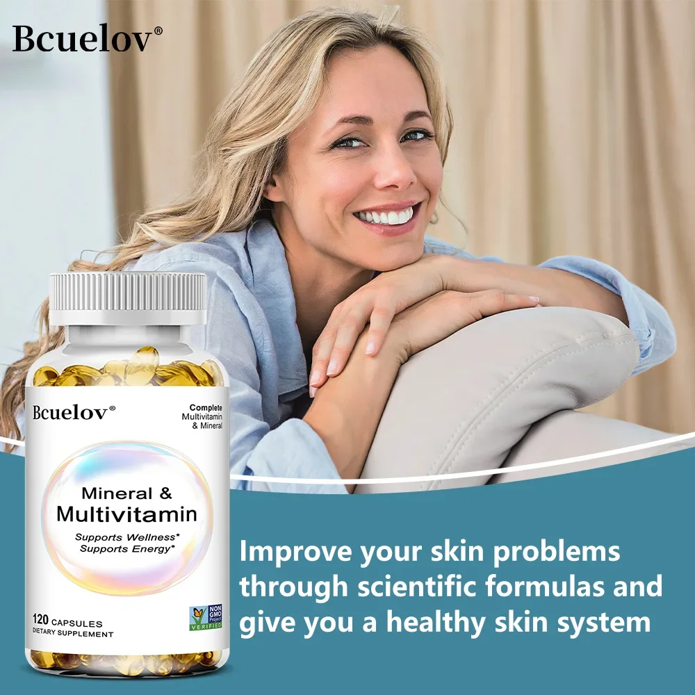 Multivitamin & Mineral Capsules, Whole Food Complex, Support Energy & Focus, Immunity Boost, Supports Wellness - 120 Capsules
