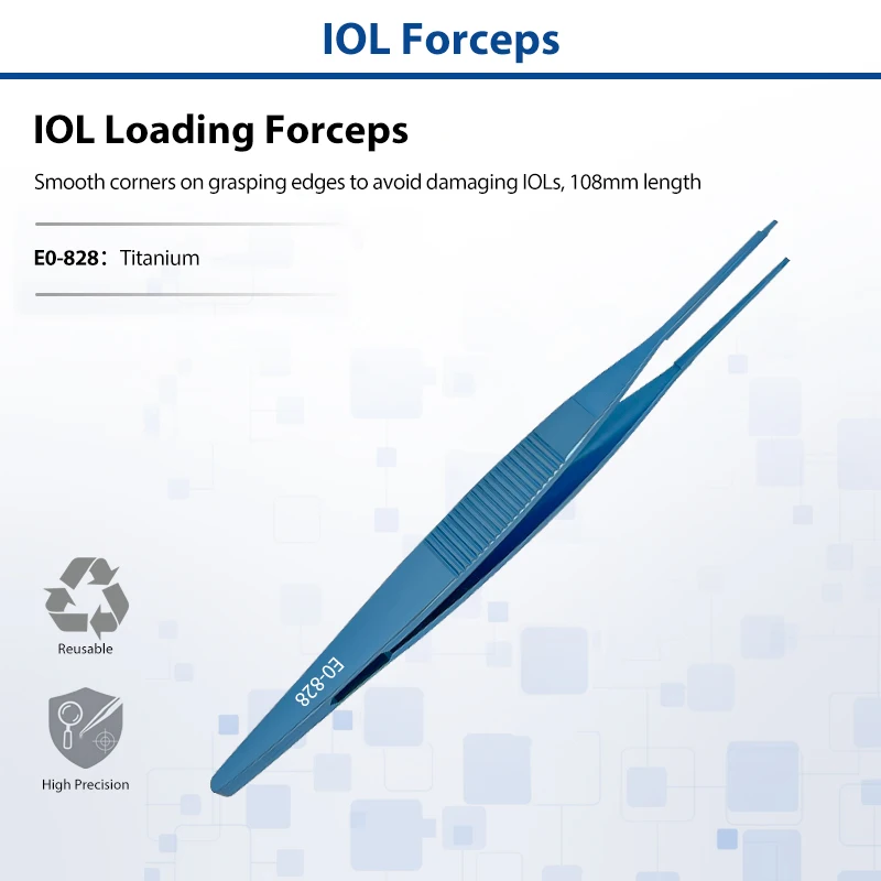 IOL Loading Forceps Titanium Alloy Intraocular Lens Loading Tweezers Ophthalmic Instrument For Eye Cataract Microsurgery