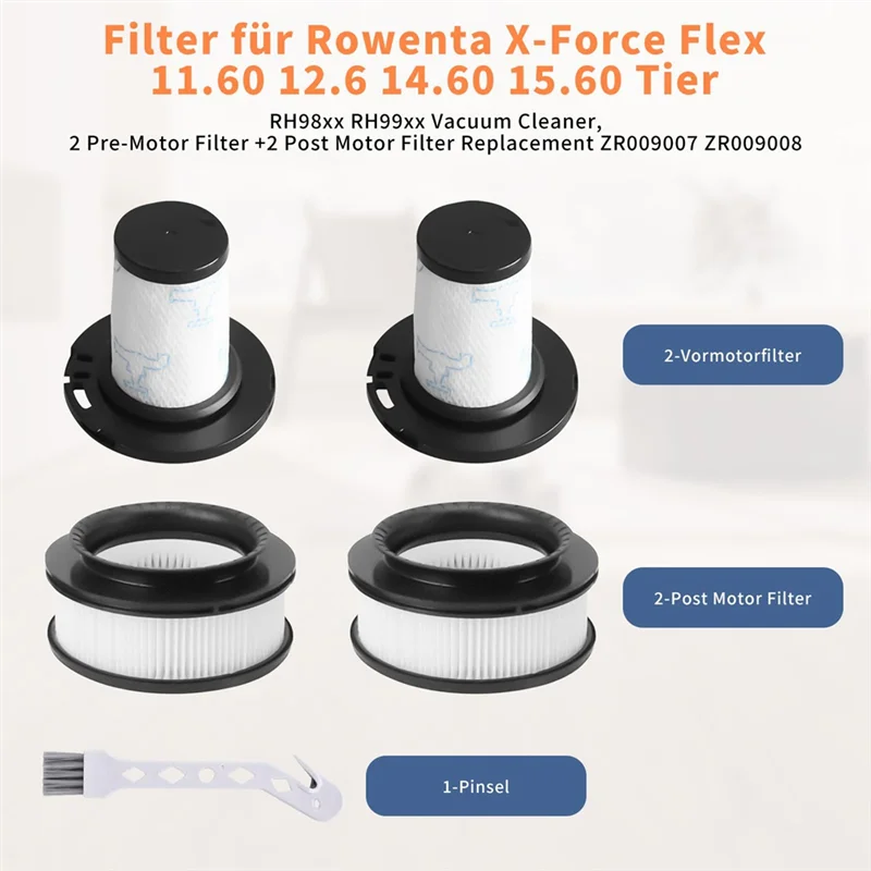 Сменные фильтры YCOC для пылесосов Rowenta X-Force Flex 11,60 12,60 14,60 15,60 Rh98xx Rh99xx