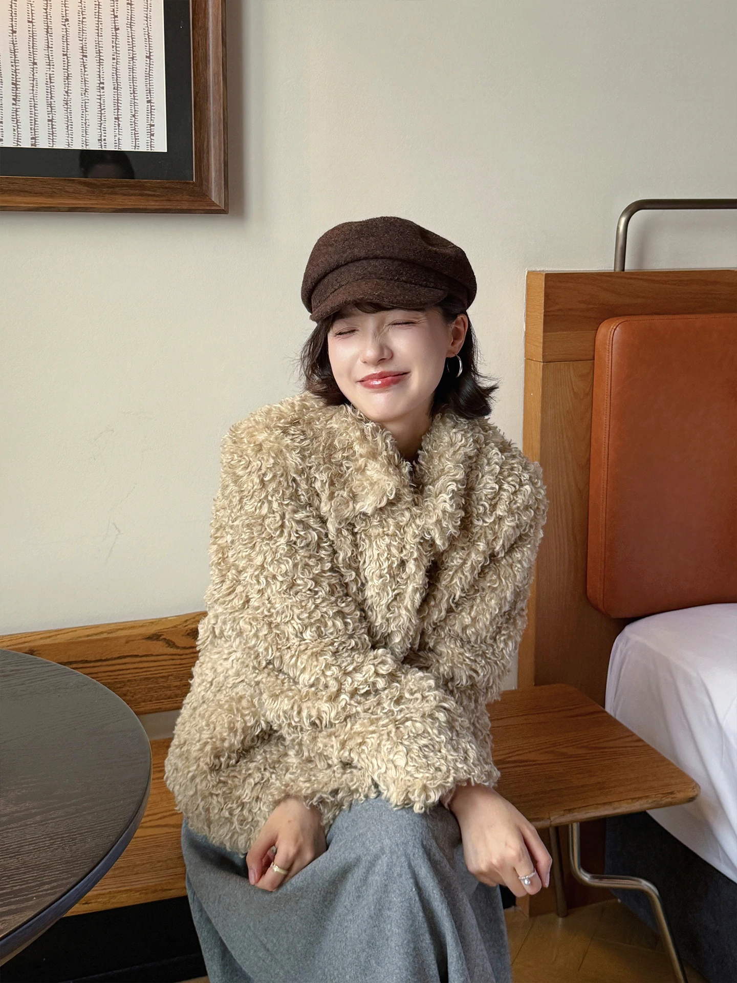 

MOR Ретро шуба женская Thi теплая верхняя одежда свободного покроя корейский сле осенне-зимний топ для поездок на работу длинное пальто све