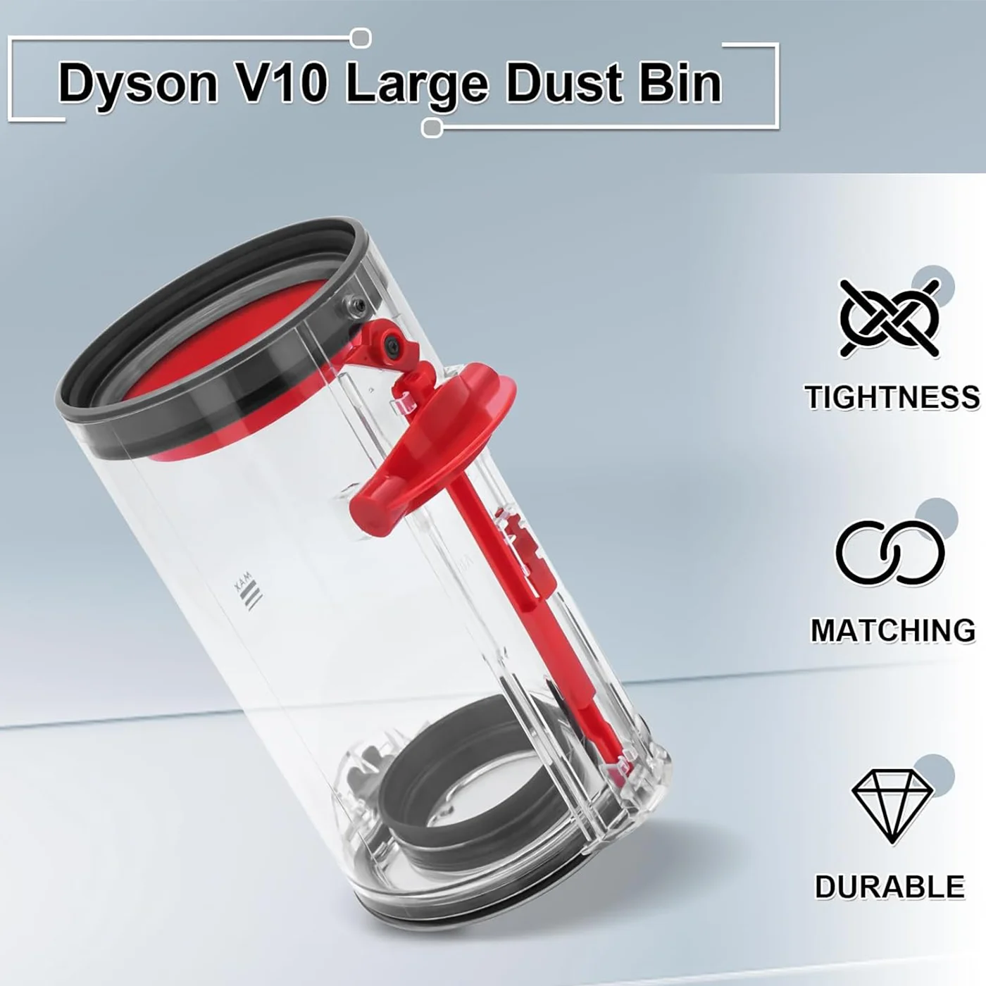 Dust Bin Replacement for Dyson V10 SV12 Vacuum Cleaner Canister Bin Replacement Parts for Dyson V10 Large Bin Part no. 969509-01