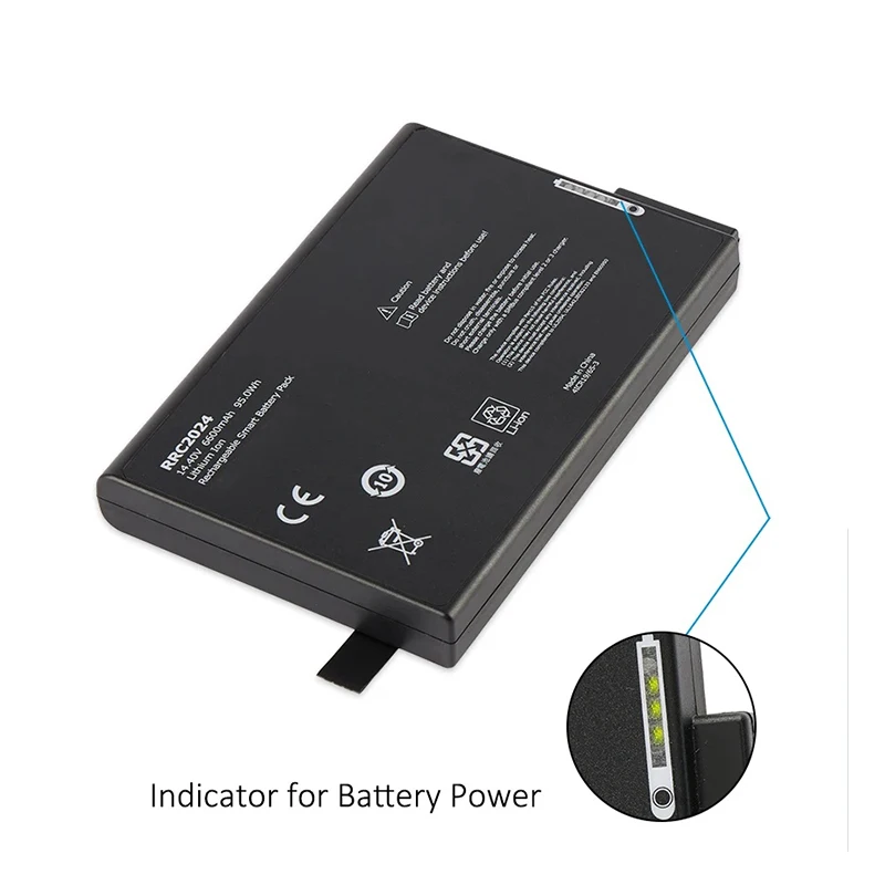 Bateria recarregável de substituição de íon de lítio de alta capacidade de 14,8 V 6600mAh para RRC2024