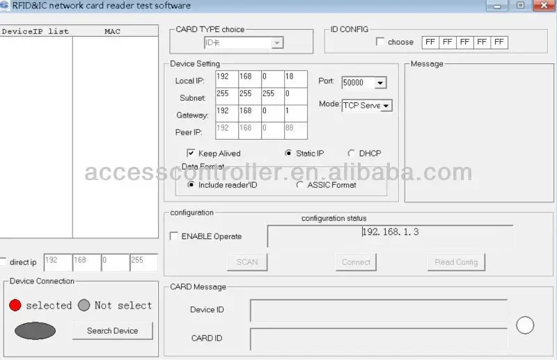 Iso1443a Hf Nfc Netwerk Rfid Ip Lezer Contact Minder Access Control Smart Ca Rd Reader