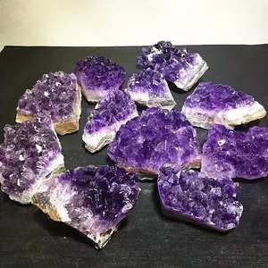 Tratamiento de amatista natural de 2 PCS -Decoración de energía misteriosa de la cura de piedra de piedra de piedra, decoración. 12 mejores ventas de amatista rosa - №1