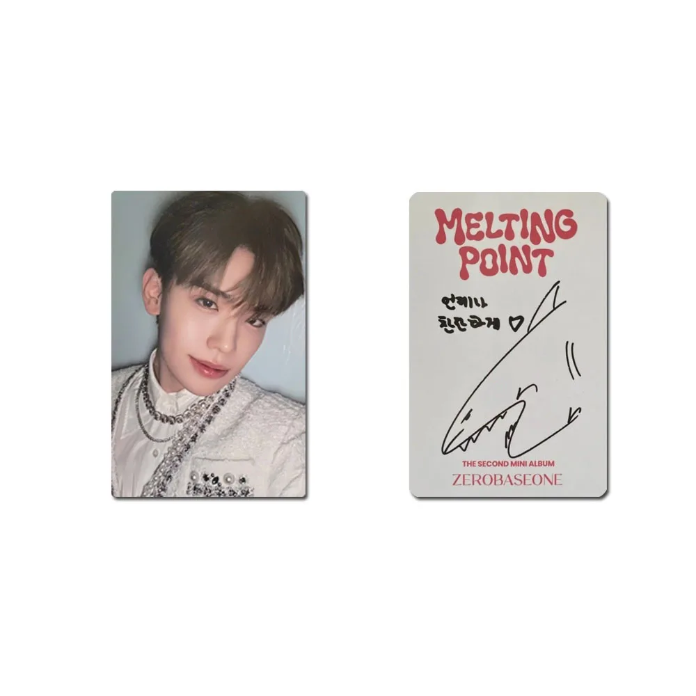 9Pcs/Set KPOP Zerobaseone Melting Point 2rd Album Selfie Photocards Zhanghao Gunwook Matthew Lomo Cards Charm Postcard Fans Gift