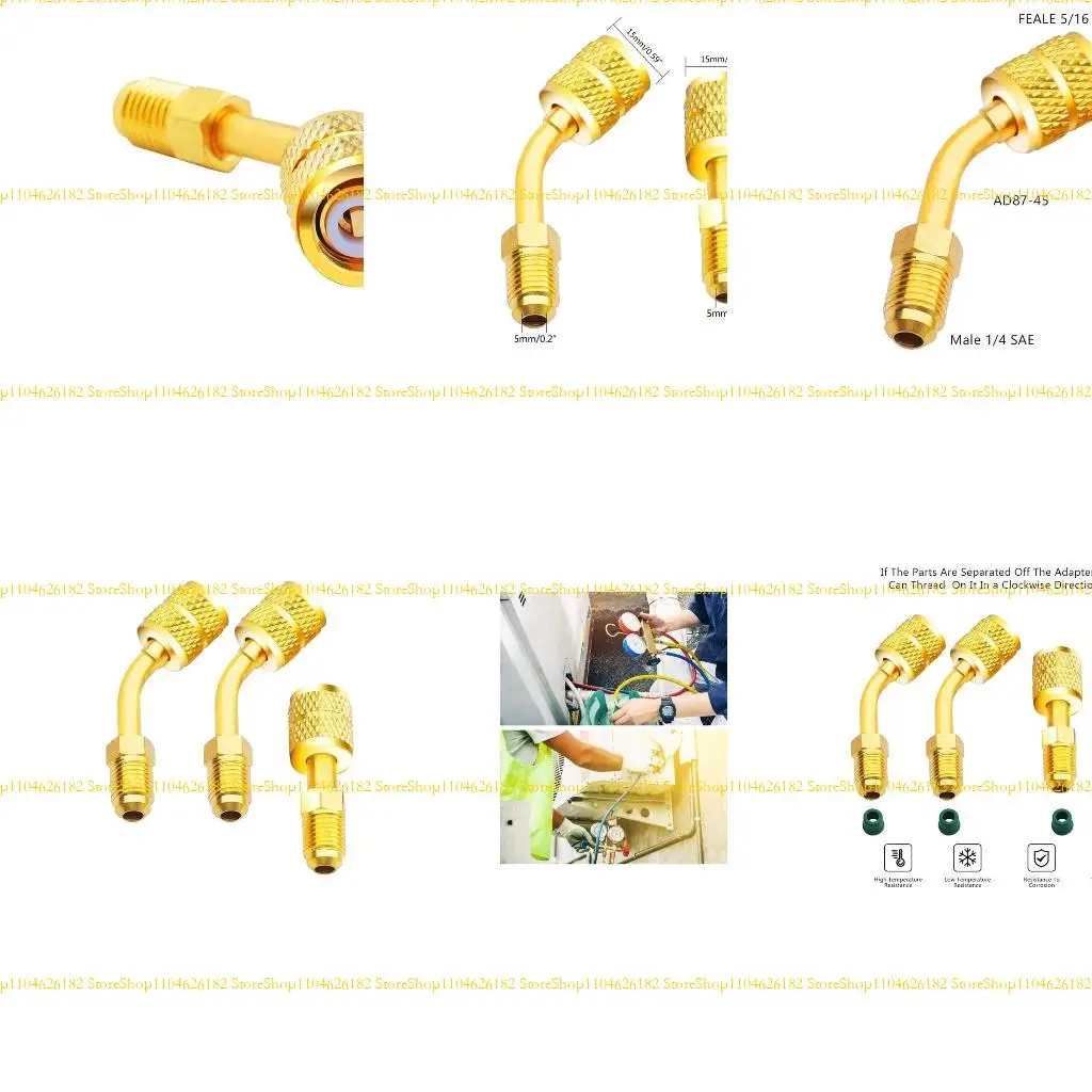 

Q2Q4 R410a Adapter for Mini Split HVAC System Brass Mini Connector Adaptor for A/C