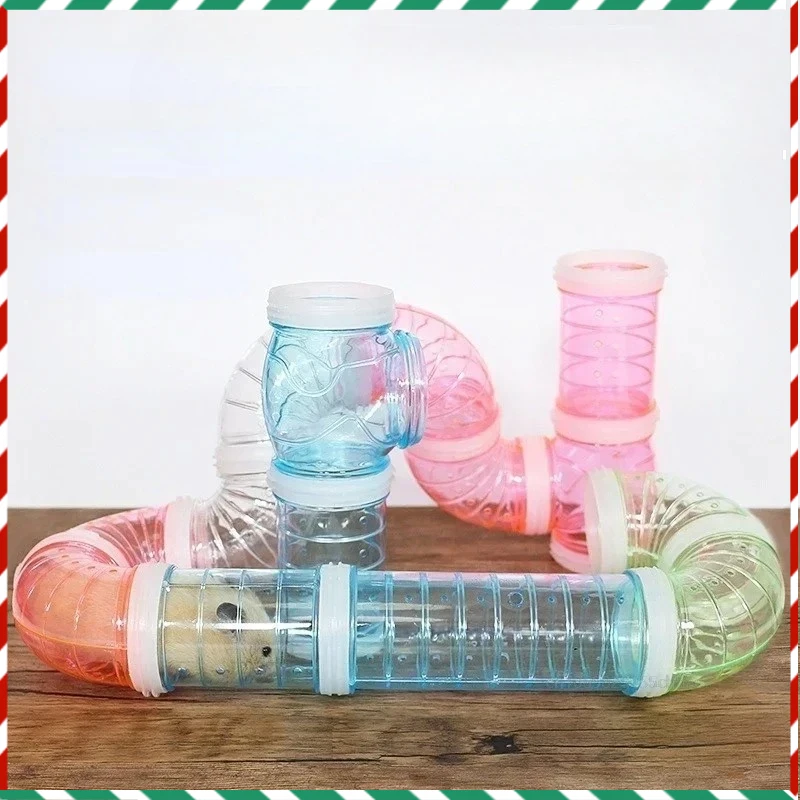 

Cute DIY Hamster Tunnel Toy Pet Sports Training Pipeline Transparent Runway Toy Pet Hamster Game for Small Animal Accessories