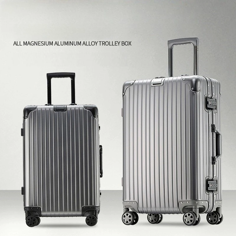 

Чемодан унисекс из алюминиево-магниевого сплава с 360° ° Спиннерные колеса и замок TSA, ручная кладь для деловых поездок