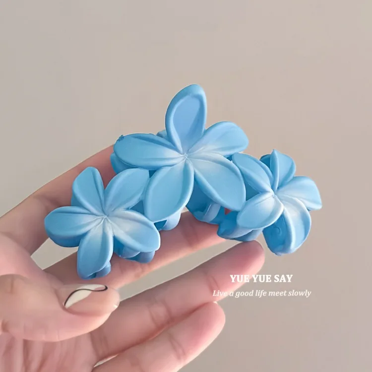 Fashion Elegant gradient Flower Large Claw Clip For Women Girls Sweet Hair Claw Crab Hair Clamps Clip Barrette Hair Accessories