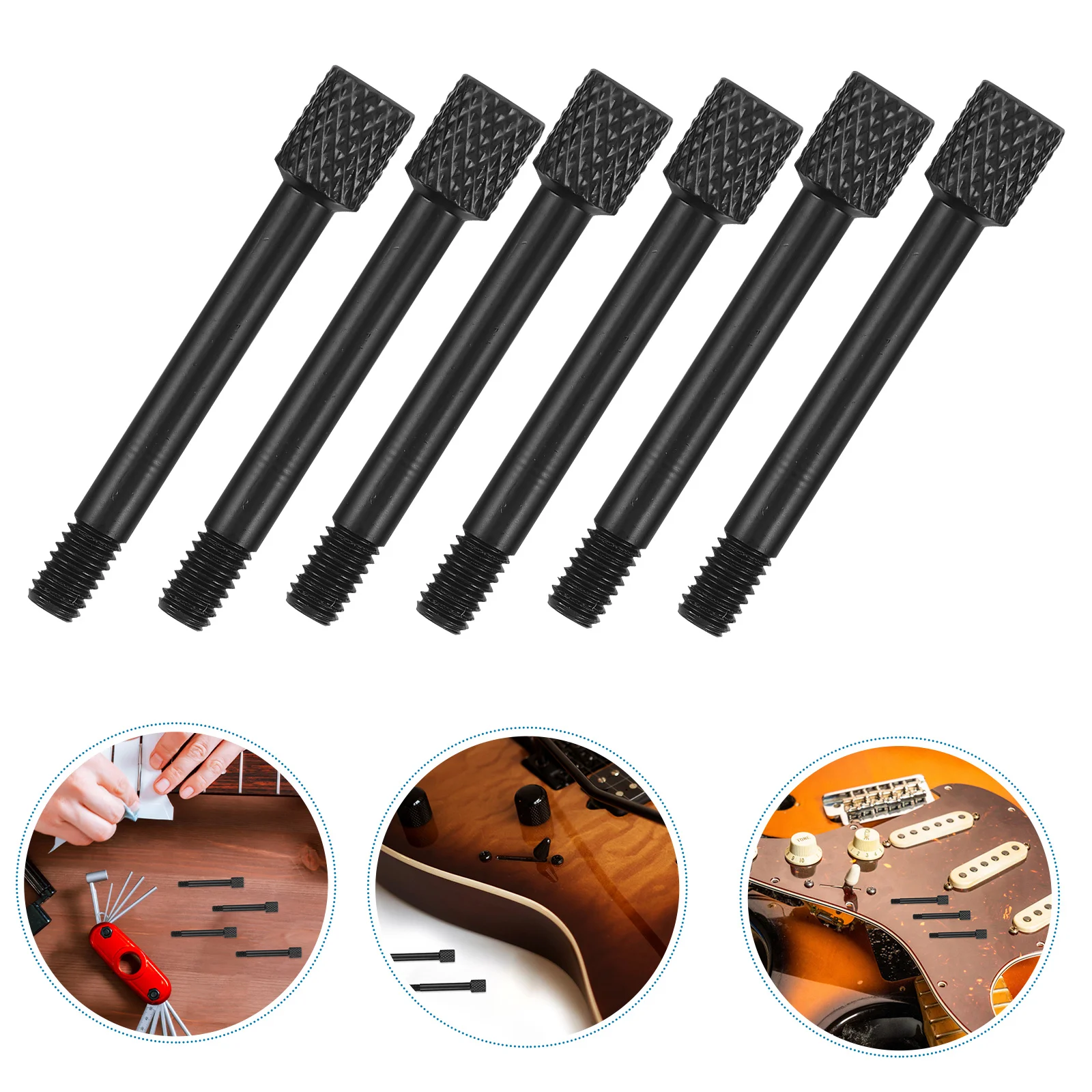 

6Pcs High Compatibility Electric Guitar Accessories: Precision Copper Tremolo Bridge Screws For Smooth Playing