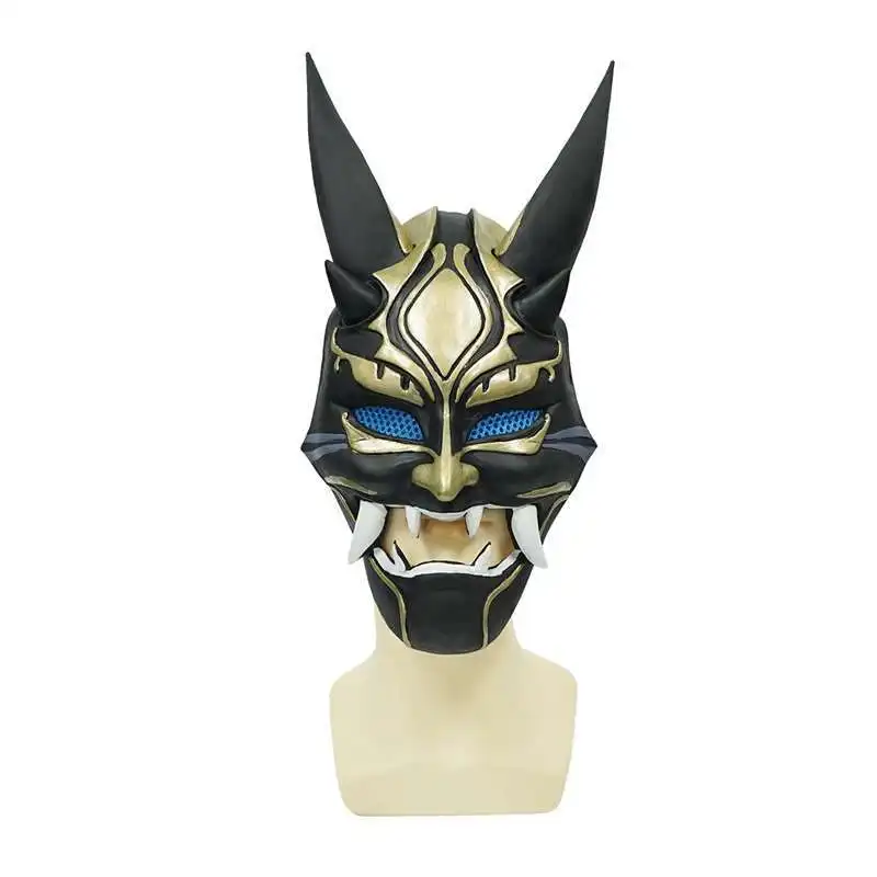 

Genshin Impact Mandrill Head Cover Terror Ghost Mask Dharma Protector Yasha General Halloween cos Latex Mask