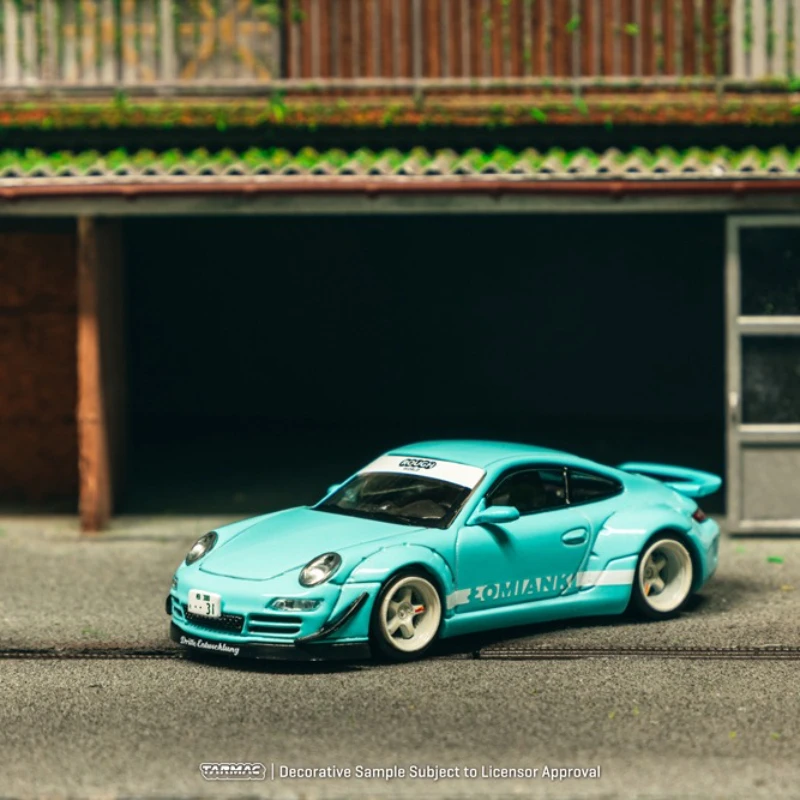 โมเดลรถยนต์ Tarmac Works 1:64 RWB 997 Lomianki สีน้ำเงิน ทำจากโลหะผสม