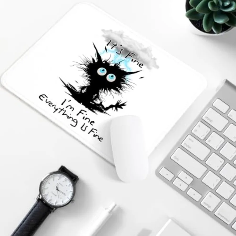 Square Mouse Pad, Non-Slip Rubber Base Mouse Pad, Home Office Decoration Desktop Accessory, Laptop Mouse Pad for Office Laptops
