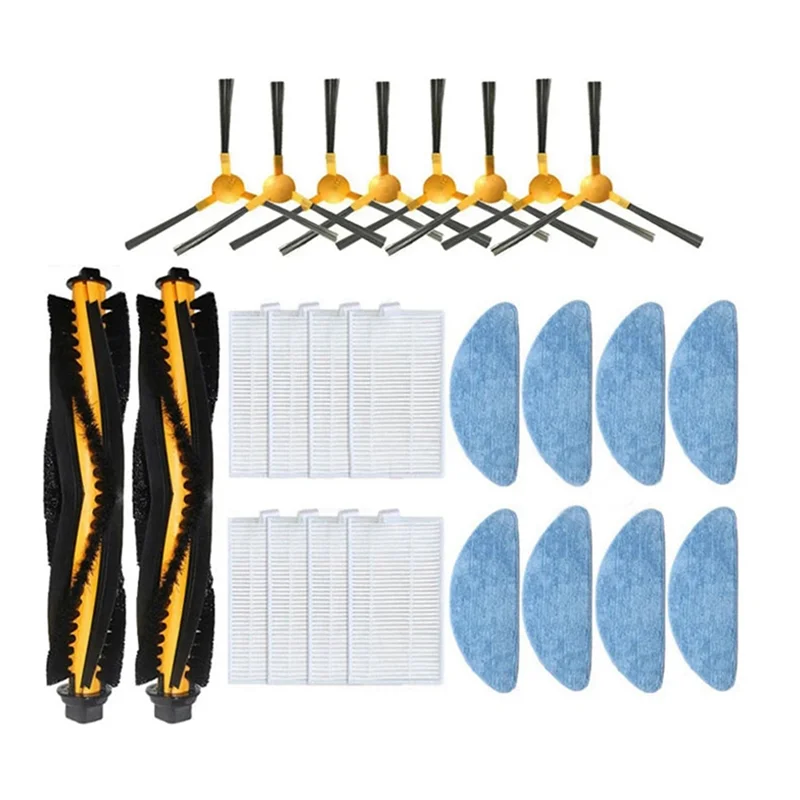 LIECTROUX 로봇 진공 헤파 필터 메인 브러시 사이드 브러시 걸레 천 부품, C30B XR500 E30 Proscenic 800T 820T 830T 820S