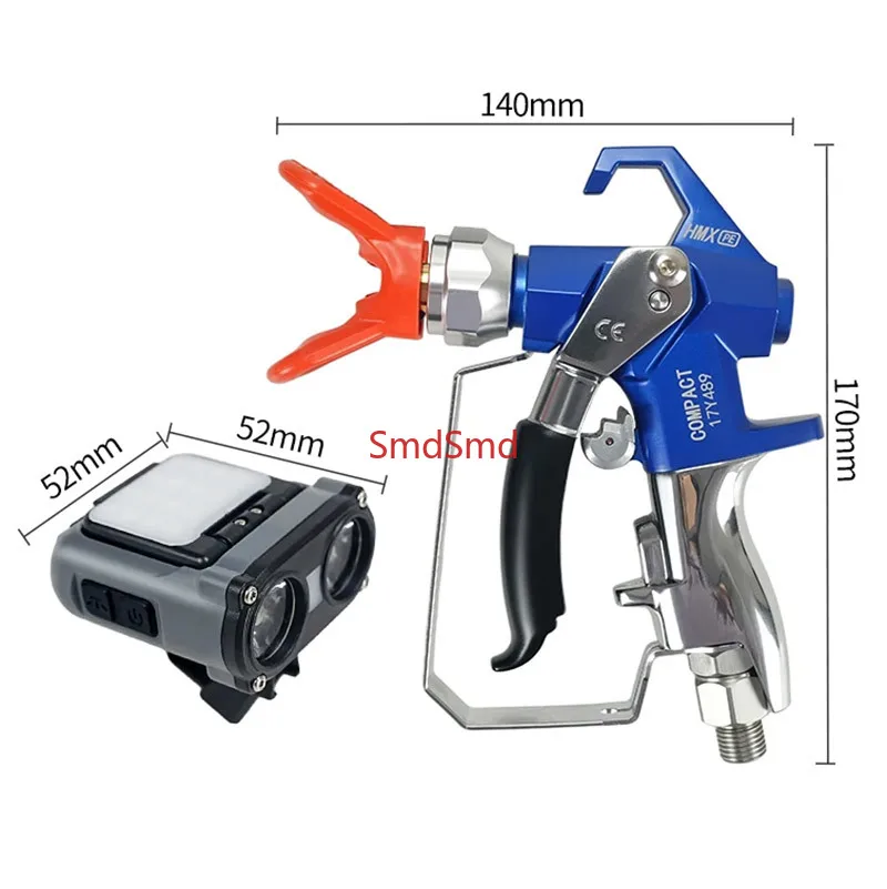 High Pressure airless paint sprayer gun Contractor 2-finger 3600Psi 24.8MP airless paint spray gun  with guard sensor light