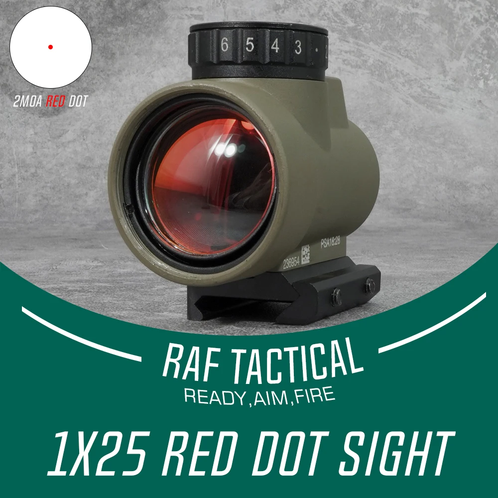 

Tactical Miniature 1x25mm Red Dot Sight Riflescope with Original 3D Letter Markings For Airsoft Hunting