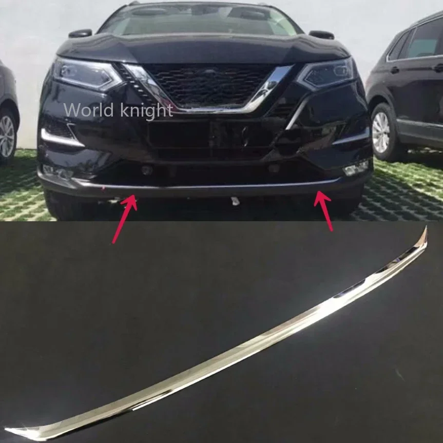 

ACCESSORIES FIT FOR NISSAN QASHQAI J11 2017-19 CHROME FRONT BUMPER PROTECTOR LIP SPOILER COVER TRIM MOLDING GARNISH GUARD GRILLE