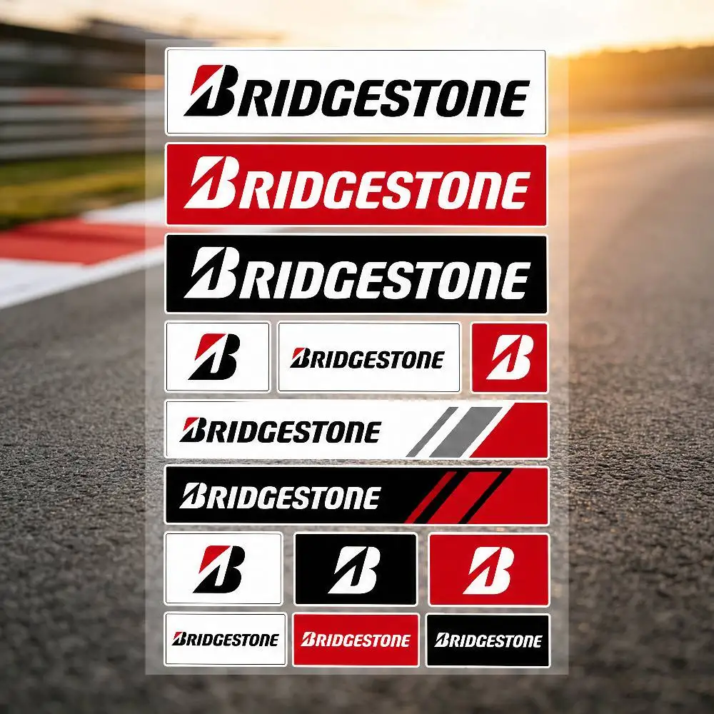 for Bridgestone High Visibility Reflective Waterproof Decal Scratch Hide Sticker Fit Car Motorcycle Helmet Refrigerator
