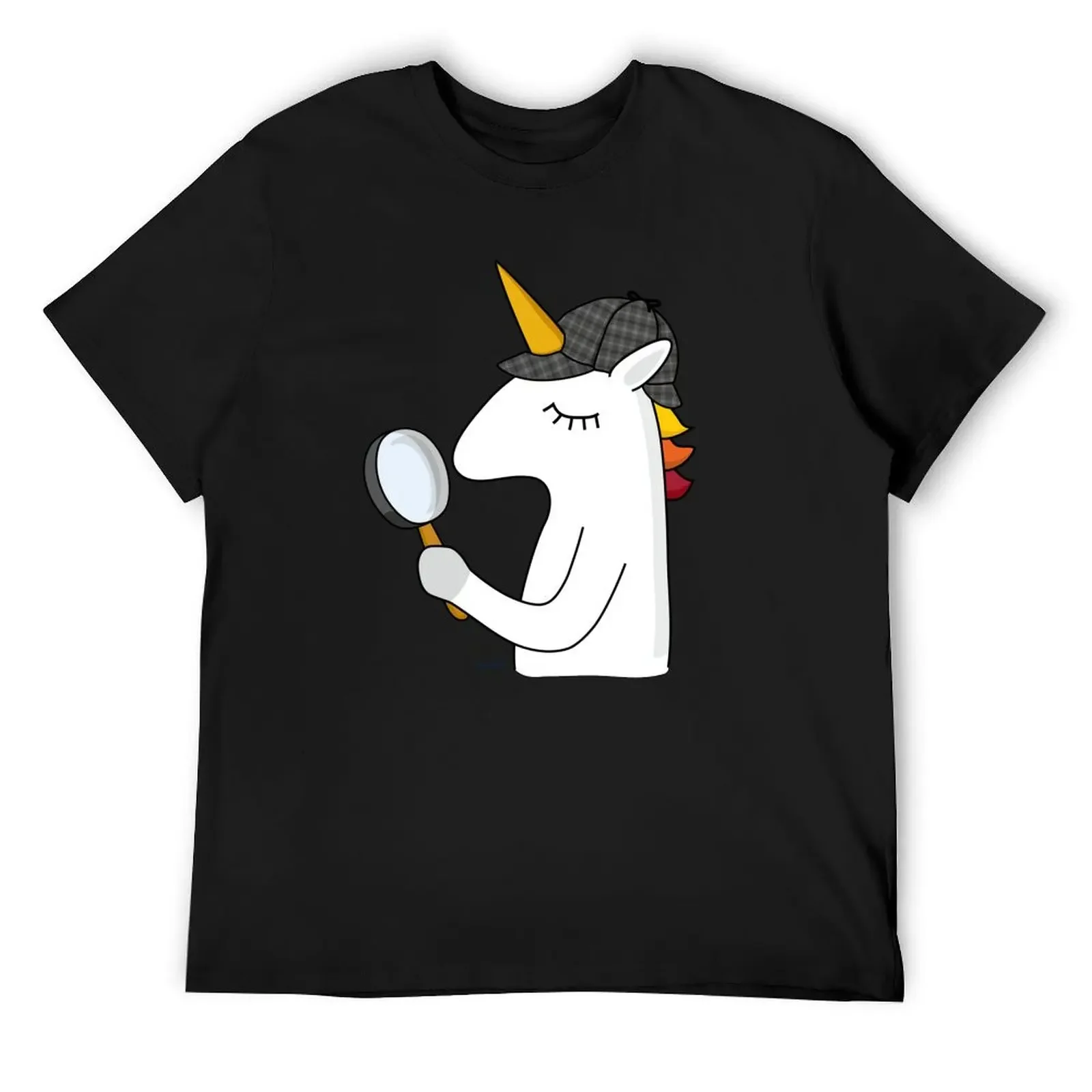 detective unicorn T-Shirt customs design your own kawaii clothes sublime boys whites plain t shirts men