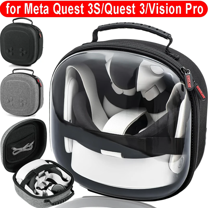 Hard Carrying Case for Meta Quest 3S VR Gaming Headset Touch Controllers Accessories Travel Cases Small Hard Shell Storage Cover