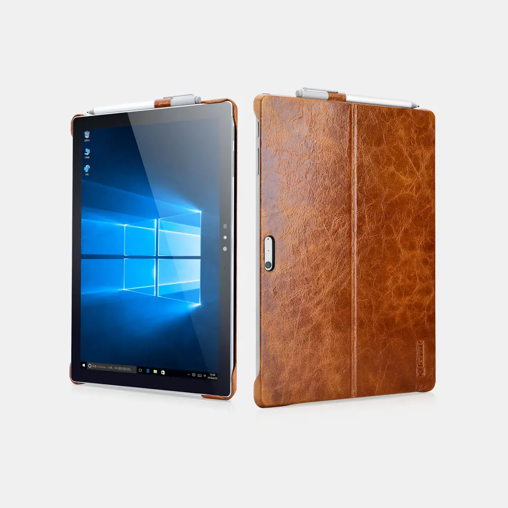 

Oil Wax Vintage Genuine Leather Back Case For Surface Pro 4 5 6 7 & Surface Pro 2017