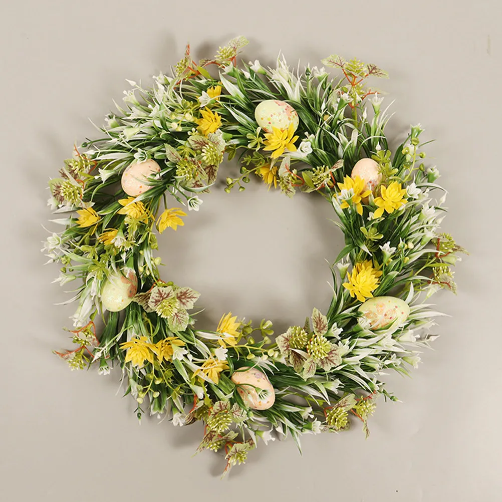 

Easter Garland Wreath Decor Featuring Exquisite Details Realistic Appearance Fade-Resistant for Door Wall Window Hanging Easter