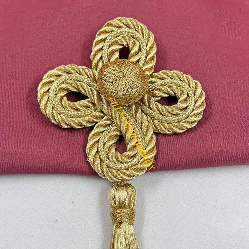 Clovers tinh tế Tassels Vàng Vàng Dự án thủ công Làm bộ dụng cụ cho áo choàng buổi tối và trang phục truyền thống 066C
