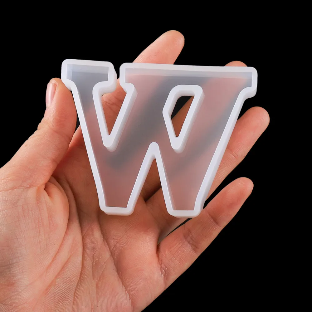 3D Capital Letter Silicone Molds Uppercase Alphabet UV Epoxy Resin Mold For DIY Jewelry Making Pendant Key Chain Crafts Supplies