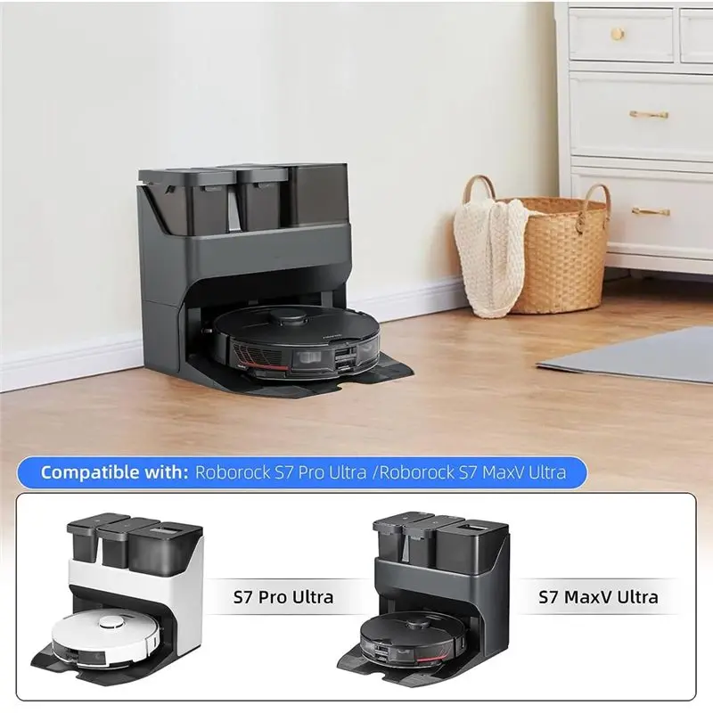(AD11) Accessories for Xiaomi Roborock S7 MaxV Ultra S7 Pro Ultra Vacuum Cleaner Replacement Parts Includes Main Brushes, Wipes