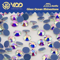 VDD 055 Crystal AB High Quality SS6-SS30 Glass Crystal Strass Hot-Fix Rhinestones Glitter Iron on Flatback Stones For Garment