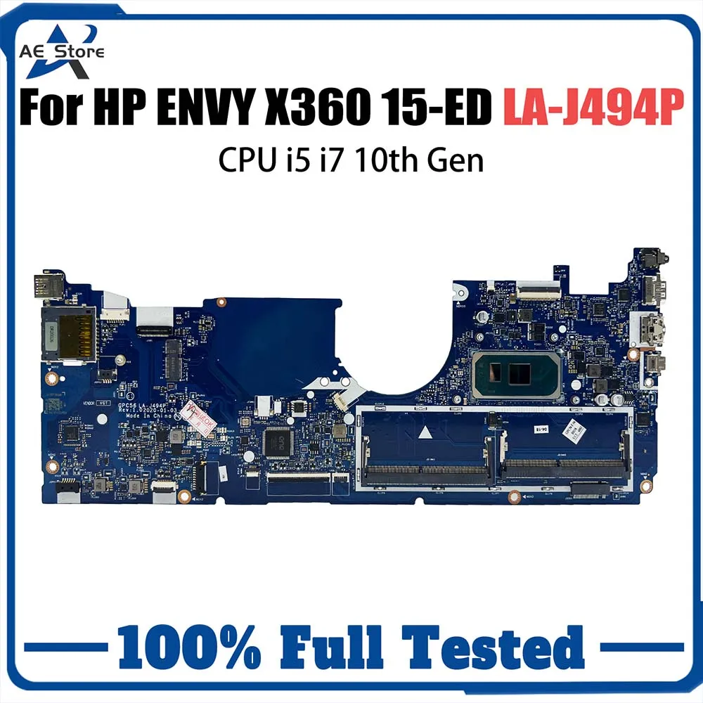 

Computer Mainboard For HP ENVY x360 Convertible 15-ED L93868-601 L93870-601 LA-J494P Laptop Motherboard CPU I7-1065G7 Gen