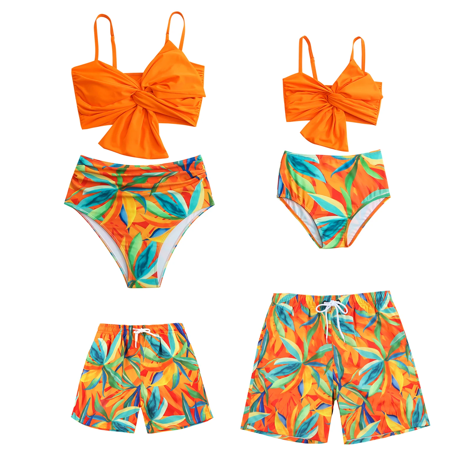 2024 New  Family  Mother Daughter Bikini Swimwear Beach Bath Swimsuits  Mommy and Me Clothes Matching  Outfits