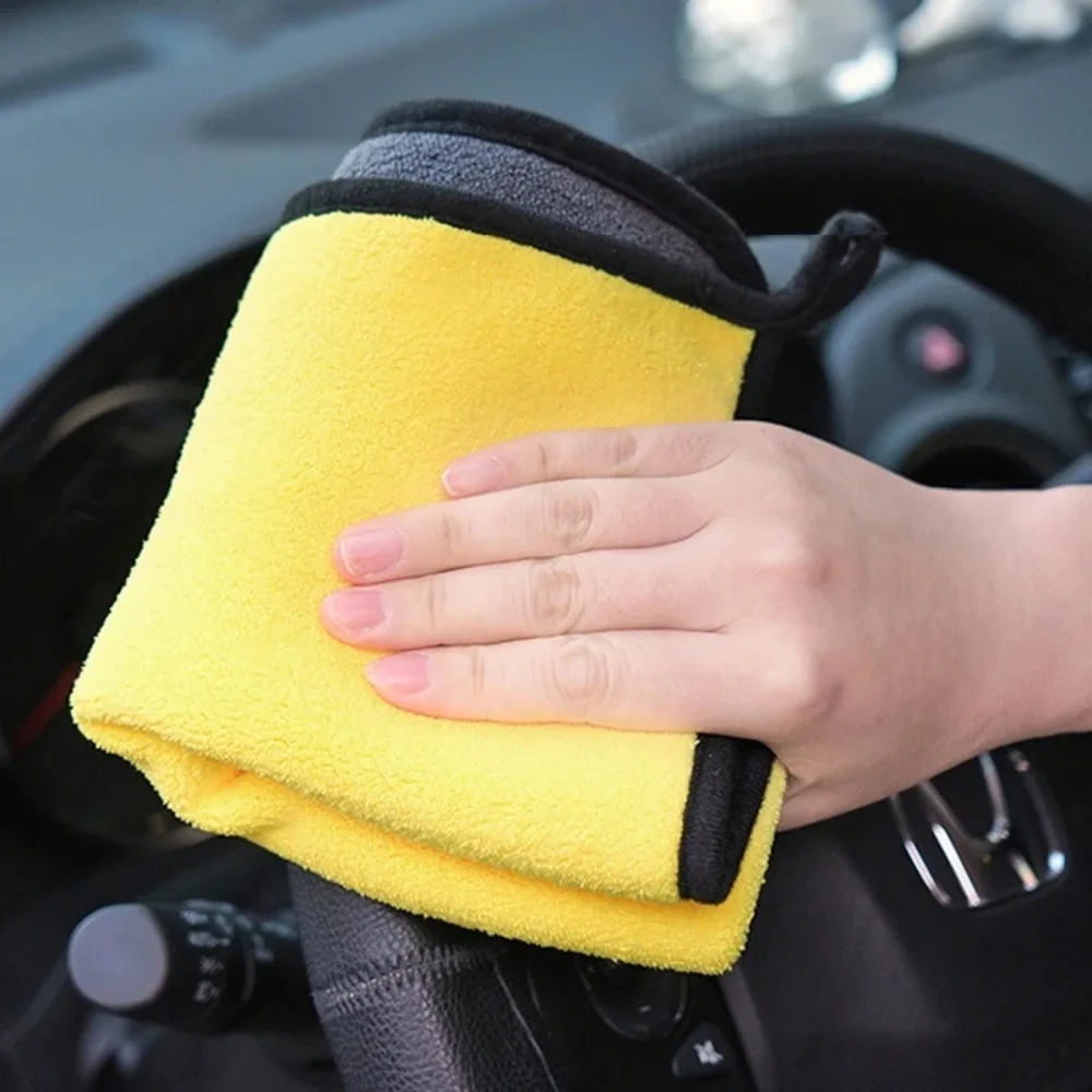 Water Absorbing Cloth Professional Car Cleaning Cloth Microfiber Towel Car Wash Towel Double Layer Clean Rag Car Wiping DIY Tool