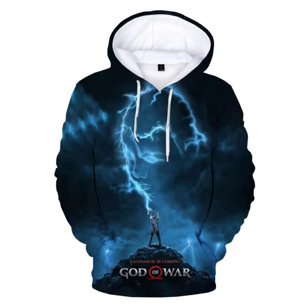 Popular Game God Of War 3D Printed Men's Women Hoodie Harajuku Long Sleeves Oversized Pullover Sweatshirt Kids Unisex Clothing