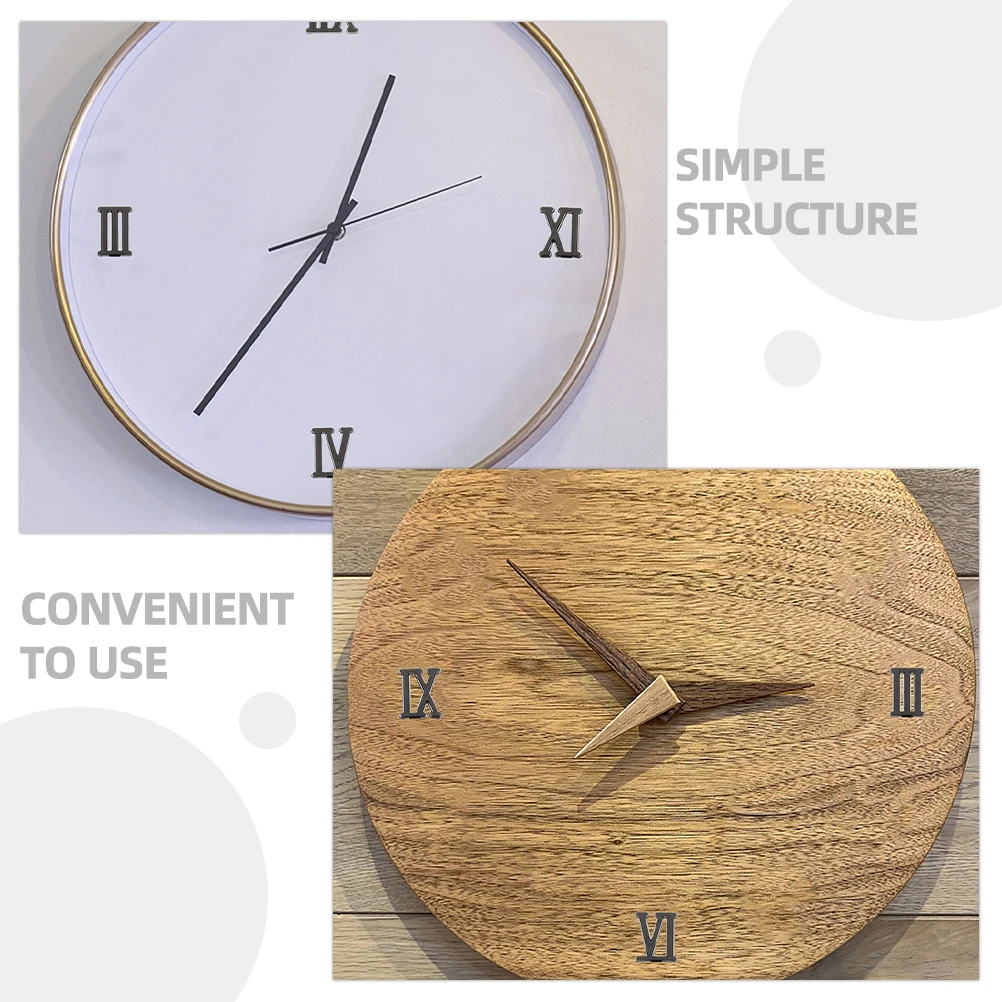 

6 Sets Roman Numeral Clock Accessories Plastic Repairing Numerals Replacement Numbers for DIY Kits Wall Clock Parts Bedroom