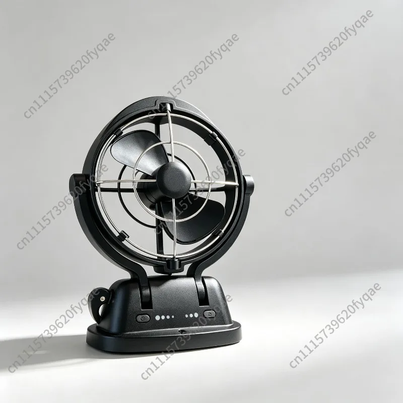 12V 24V DC Oscillating Hanging Fan, Multi‑Speed Remote‑Controlled Cooling Fan for RV, Boat and Vehicle