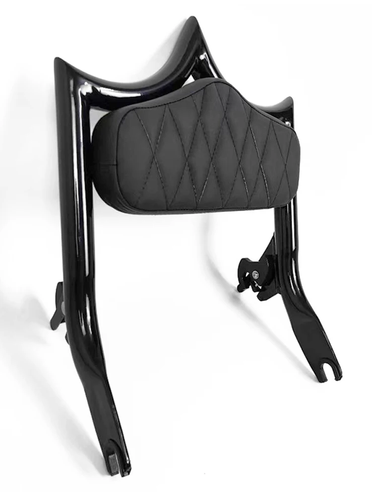 Fits Harley Street Glide Tri Glide RoadKing Touring CVO Cushion Modification Travel Quick Release Passenger Crown Backrest 09-24