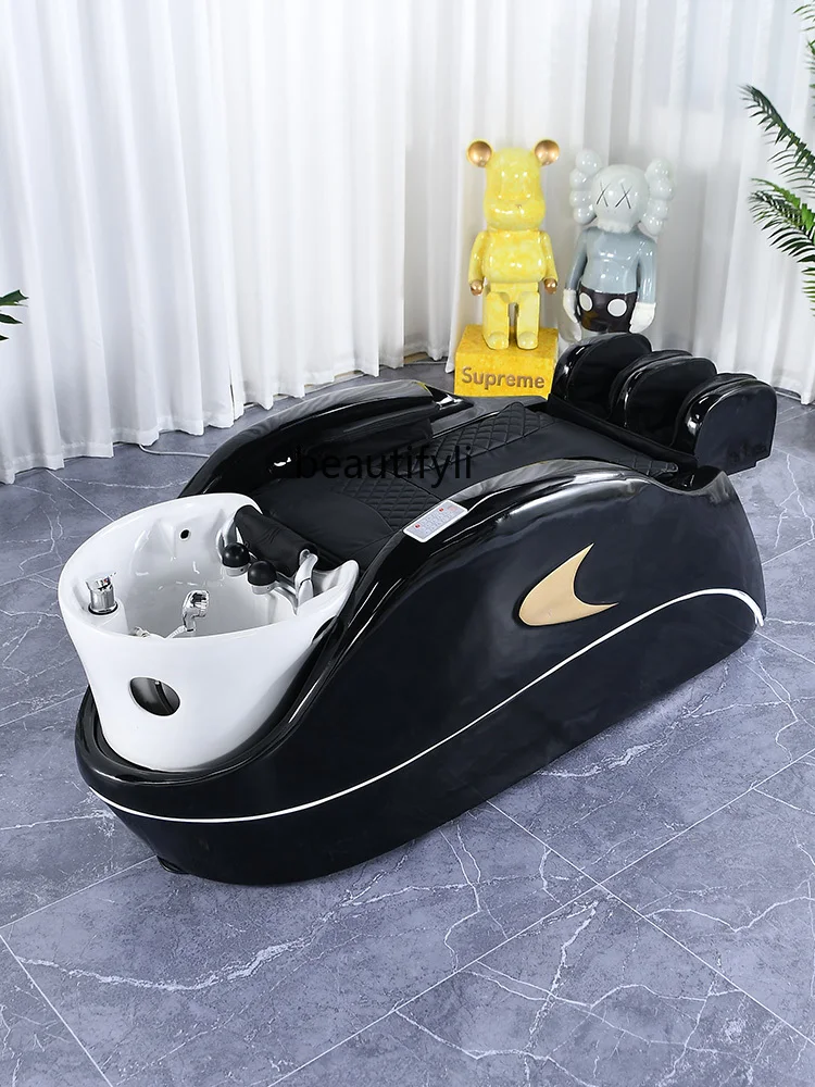 Automatic Intelligent Electric Massage Shampoo Bed High-End Lying Completely Hair Salon Water Circulation Head Therapy Bed