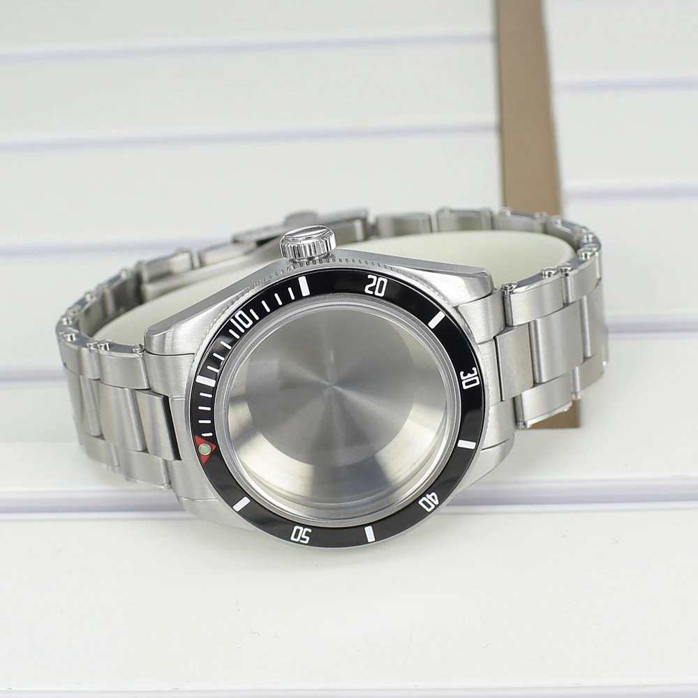 Silbernes 38-mm-Gehäuse für Herrenuhren aus Edelstahl mit Lünette und Saphirglas für Seiko NH35 NH36 NH34 NH38 4R36, Faltschließe, Armband – Detail 4