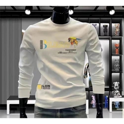 Trendy and Personalized Printed Long Sleeved Autumn and Winter Velvet Top Versatile Casual and Handsome Sports Hoodie